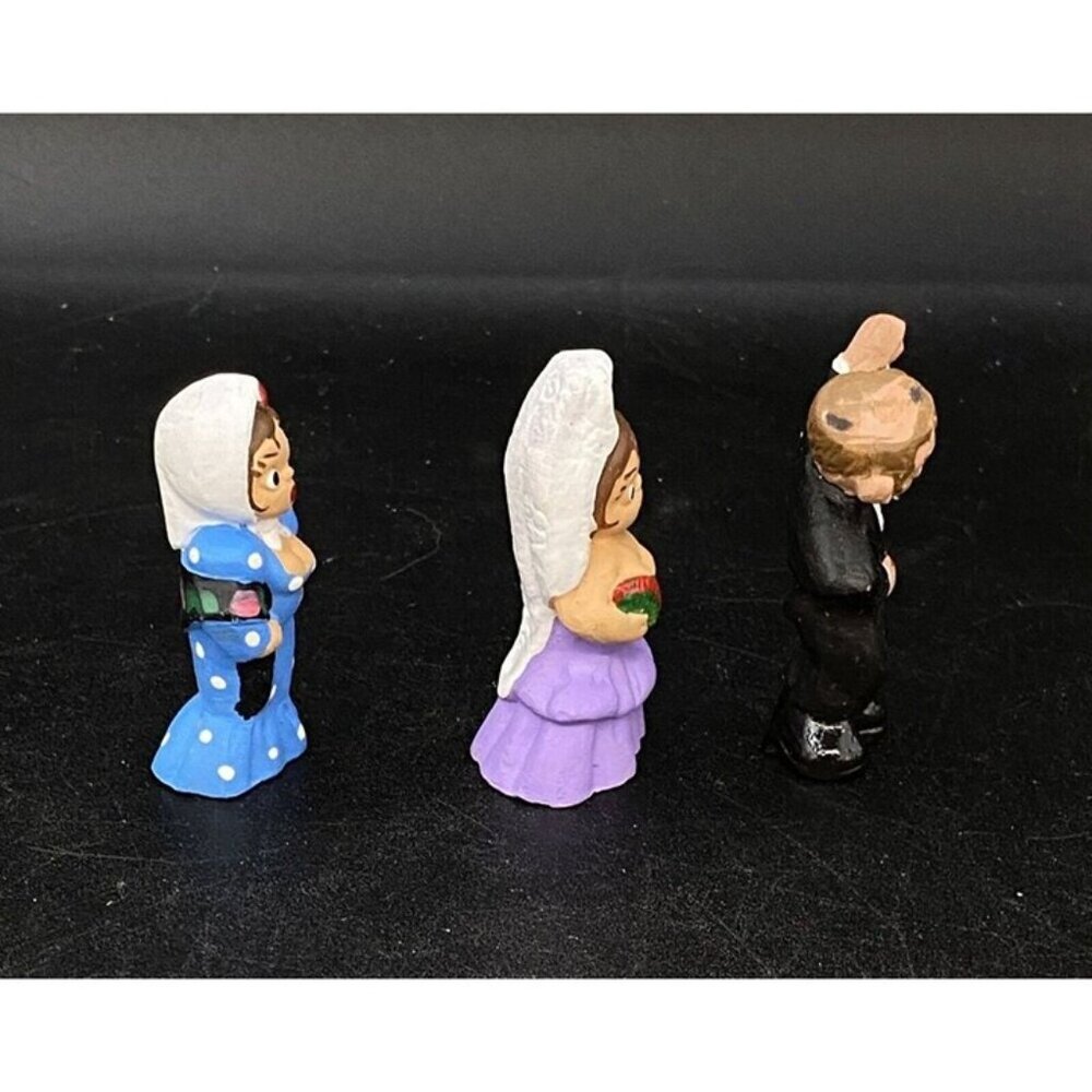 Spanish Flamenco Dancer Matador Mud People Lot 3 Clay Terra Cotta Alborox #14 - Picture 7 of 8